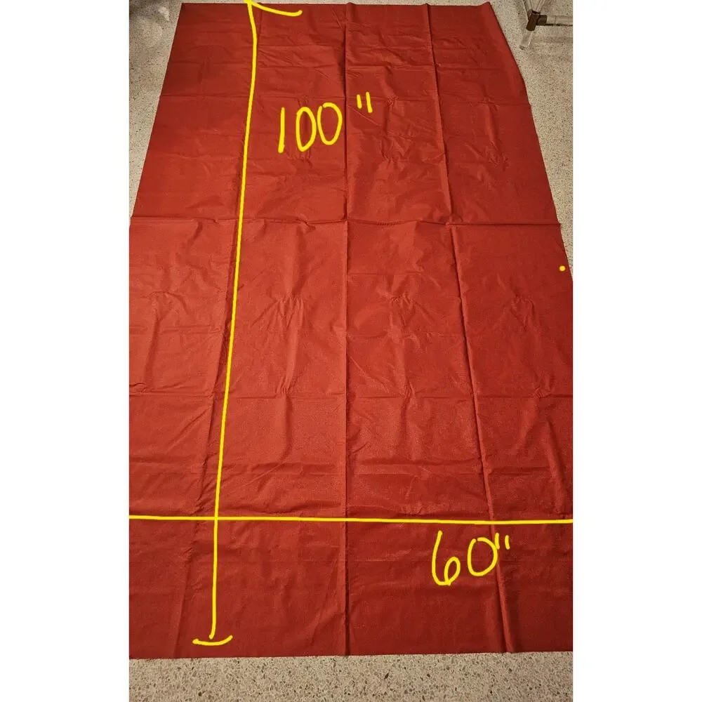 2.75 Yards Cherry Red Shiny‎ Linen Like Oilcloth Fabric 100